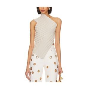 Cult Gaia 'Del' Cream Cotton Top Size S